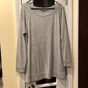 Athleta marled gray tunic top sz large EUC
